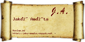 Jakó Amáta névjegykártya